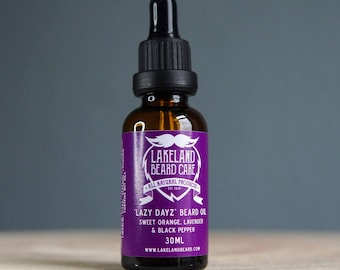 Beard Oil by Lakeland Beard Care 'Lazy Dayz' Scent (30ml).