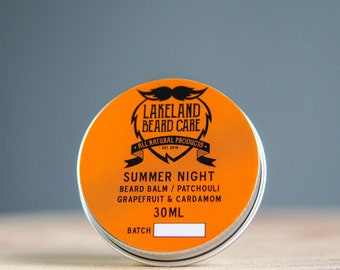 Beard Balm by Lakeland Beard Care 'Summer Night' Scent (30ml).