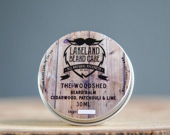 Beard Balm by Lakeland Beard Care 'The Woodshed' Scent (30ml).