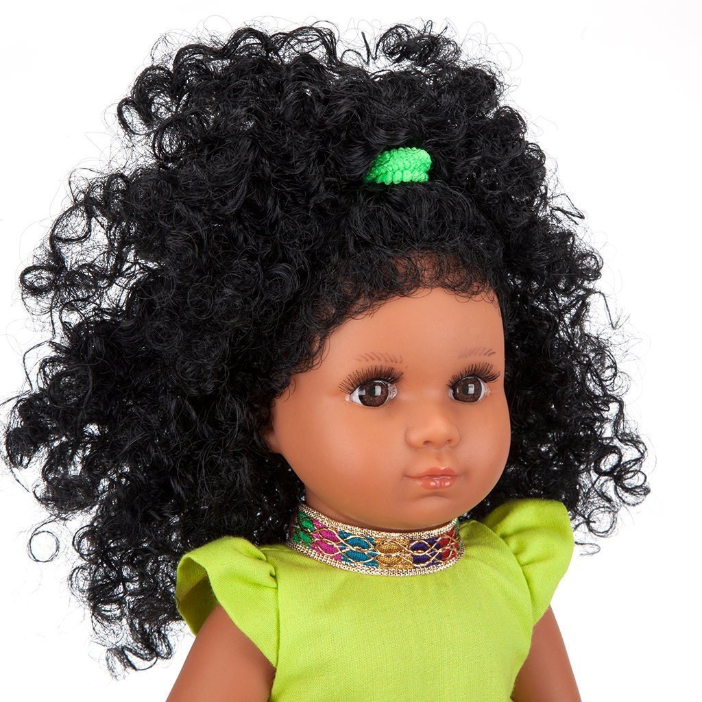 Daisymae 15 Inch 38cm Mixed Race biracial ethnic light Brown Doll With Black Curly Hair Etsy Hong Kong