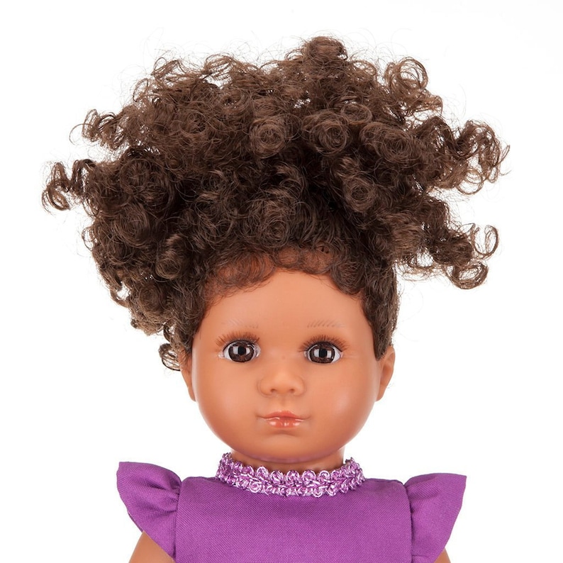 mixed race doll with curly hair