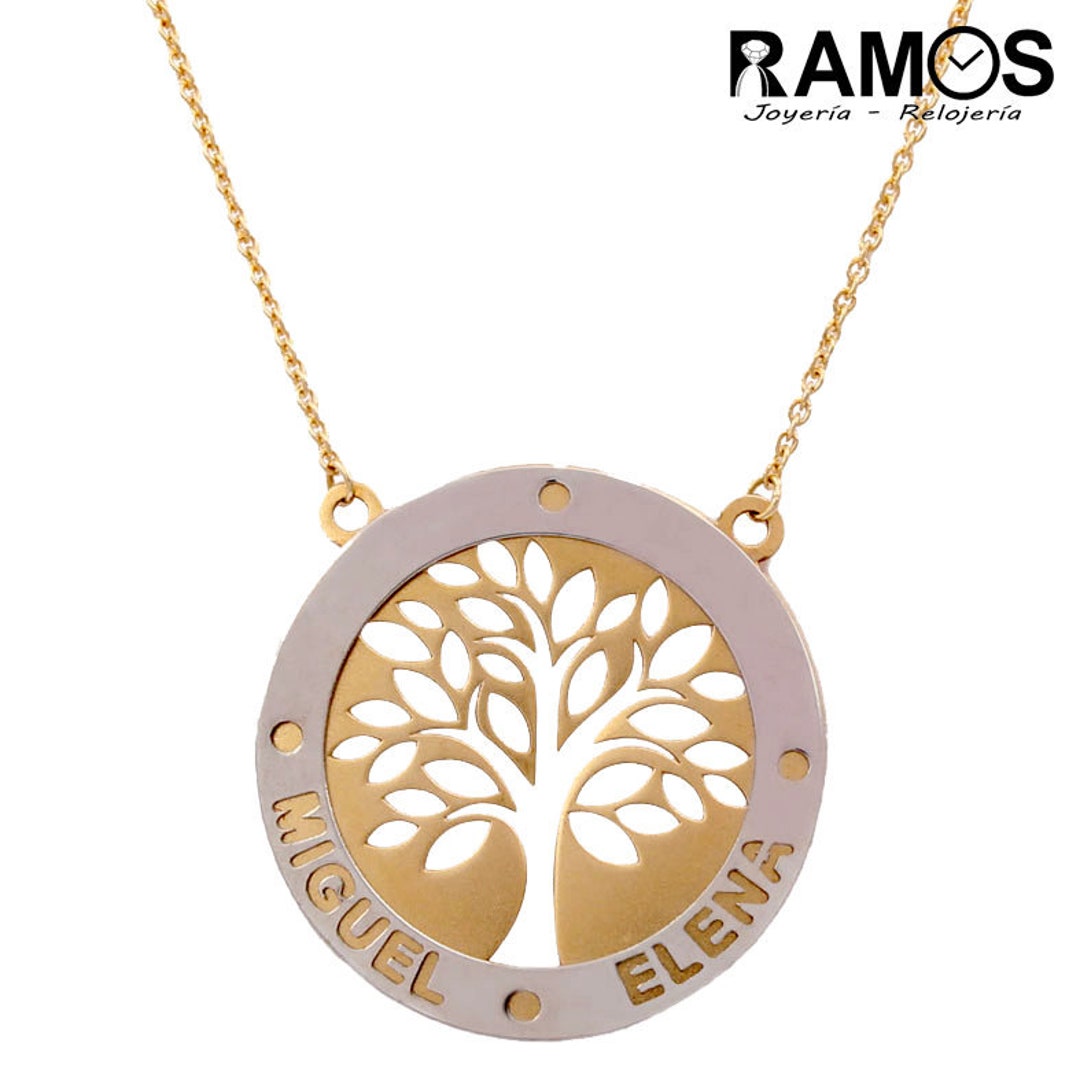 Tree of Life - Gold Necklace - Yellow&white Gold - Personalized - Etsy