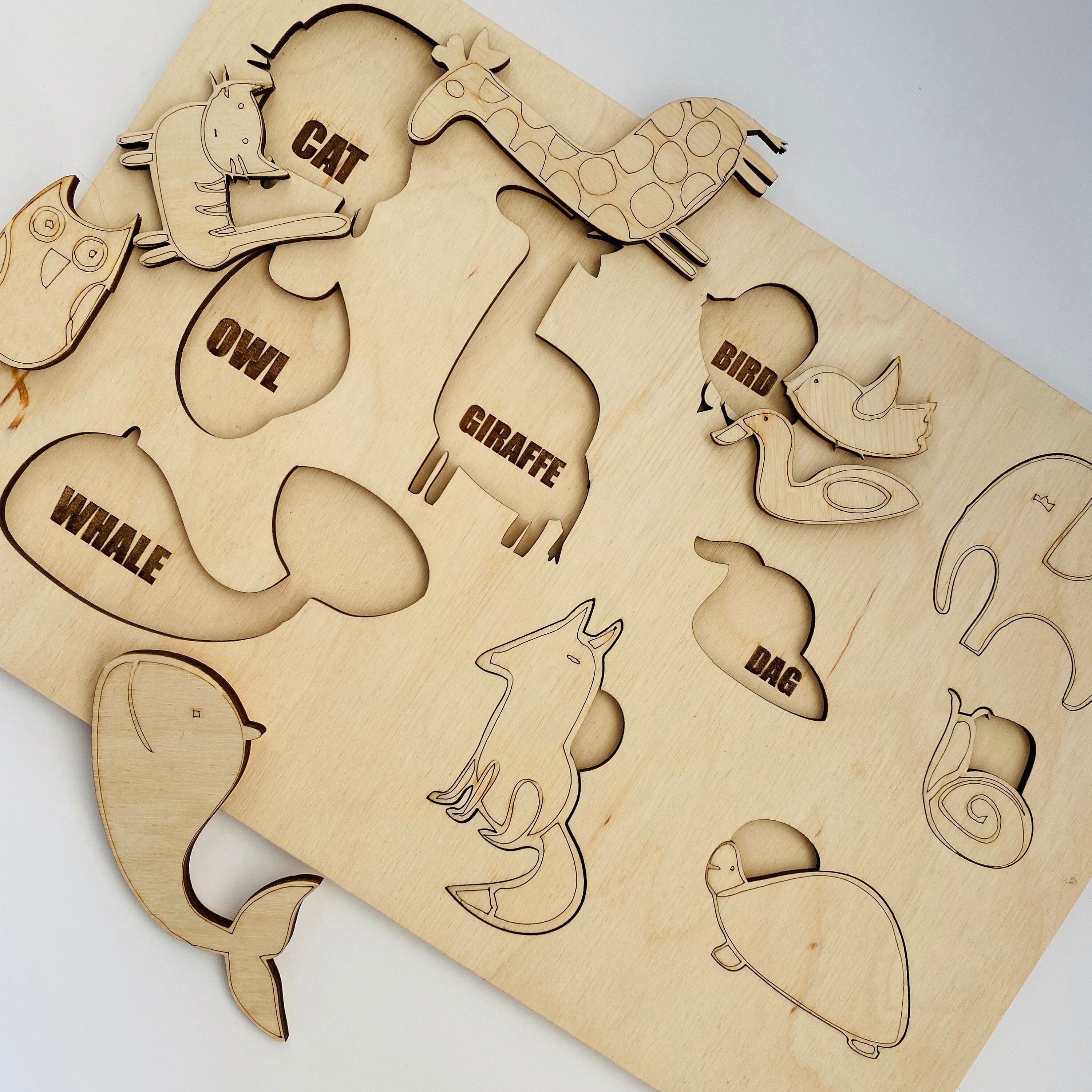 Montessori Puzzle animals Baby Toddler gift devolopment Etsy