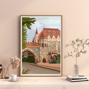 Budapest Print, Vajdahunyad Castle Art, Budapest Fairy Castle Poster, Vajdahunyad Print, Budapest Home Décor, Travel Illustration Print