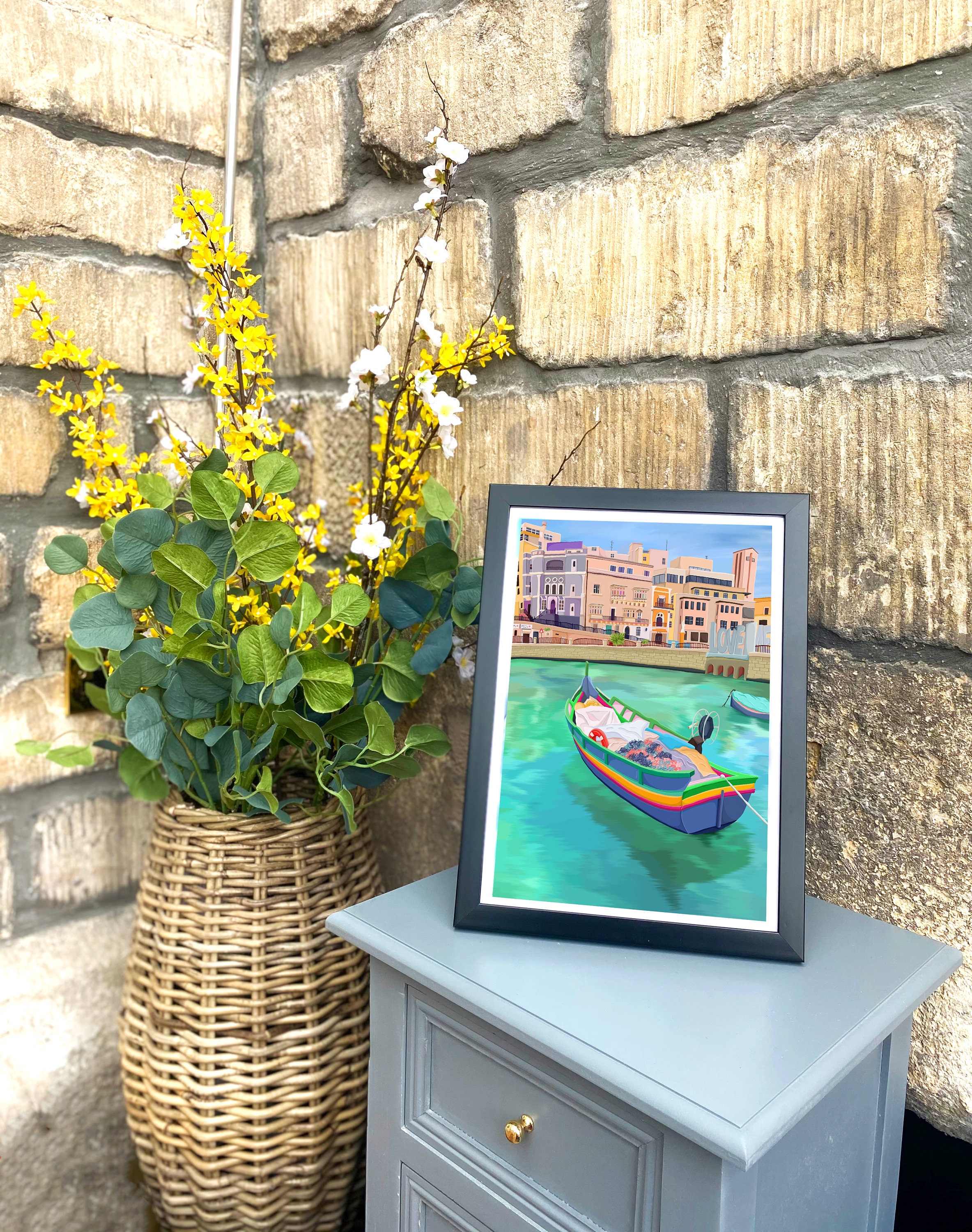 Malta Travel Print Malta Art Malta Poster Malta Print Etsy