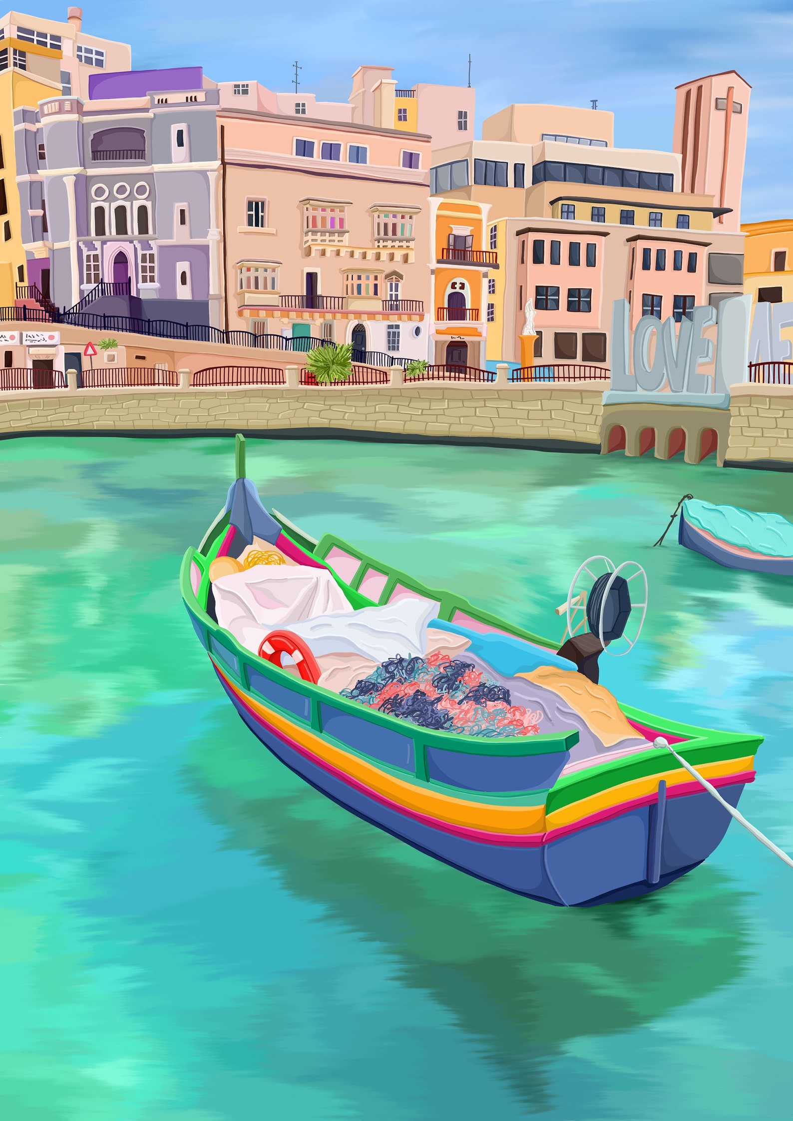 Malta Travel Print Malta Art Malta Poster Malta Print Etsy