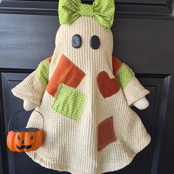 Vintage style Ghost, Fall, Autumn, Halloween wreath attachment
