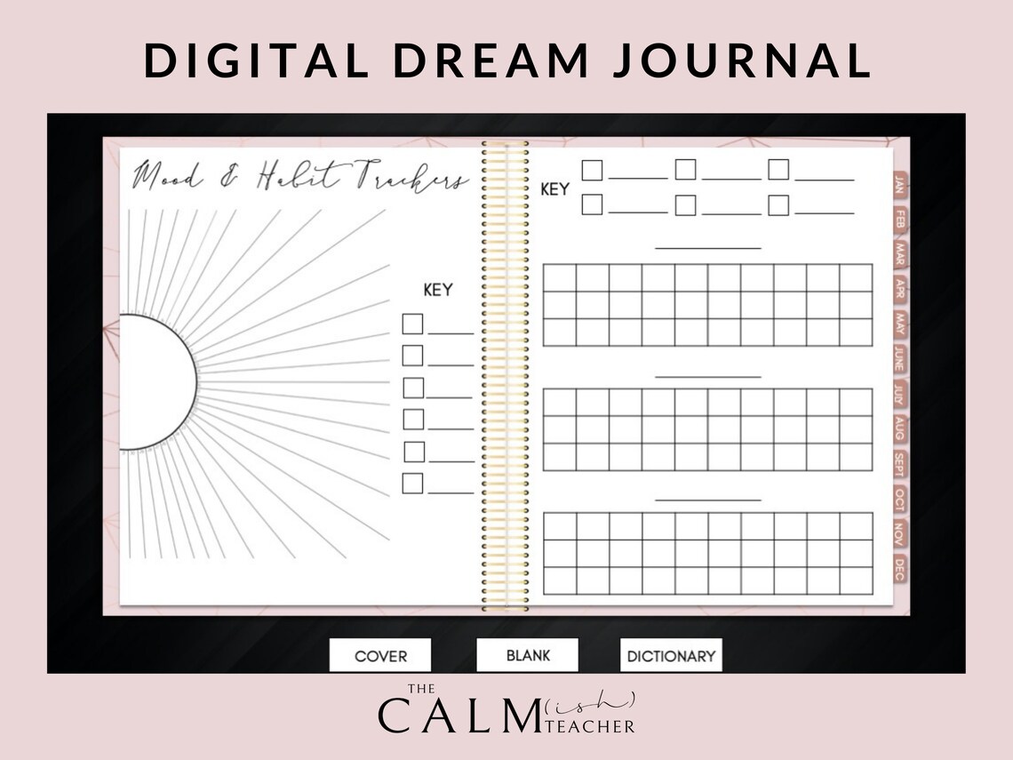 Digital Dream Log Digital Dream Journal Sleep Journal Dream Etsy