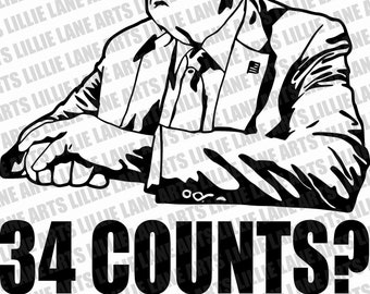 Donald Trump - Culpable 2024 / SVG File Clipart Vector para Cricut o Silhouette / ¡Perfecto para camisetas!