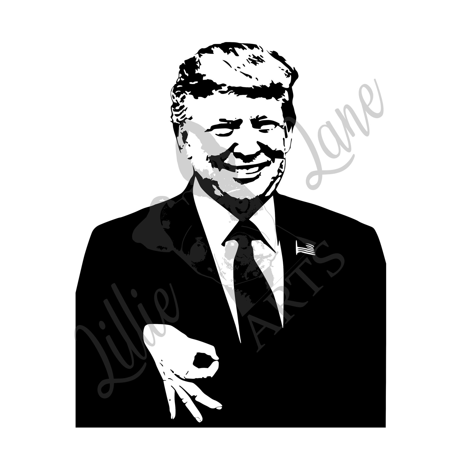Donald Trump Giving the Ball Gazer / PNG Jpg EPS SVG File Etsy