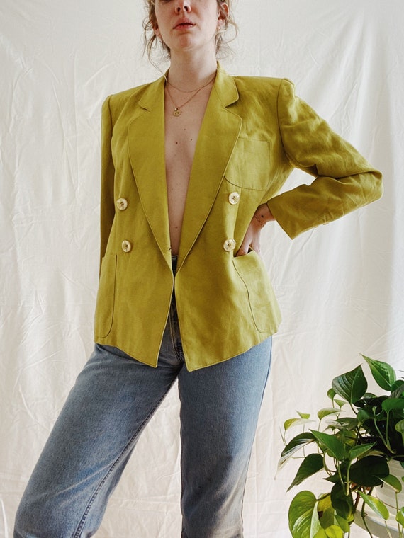 Vintage linen blazer