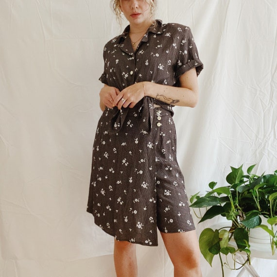 Vintage two piece floral set