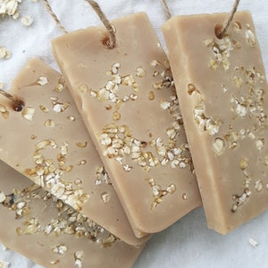 Haferseife Gästeseife Geschenkanhänger für Weihnachten, Hafermilch Honig Seife - vegan, palmölfrei e plastikfrei