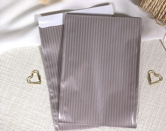 Paper bags striped Chablis siber, gift bags, gift packaging, flatbag, stripes