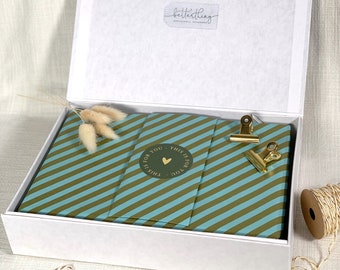 Tissue paper strips gold green 50 x 70 cm, wrapping silk, gift wrapping paper, gift wrapping, packaging orders, packaging products