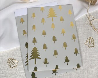 Gift bags Advent calendar gold, Christmas tree, gift wrapping, flatbag, Christmas, Advent calendar bags, paper bags