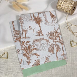 Papiertüten Dschungel, vintage Geschenktüten, Geschenkverpackung, Flatbag, Kindergeburtstag