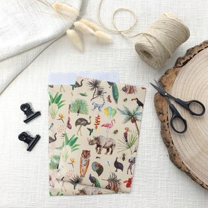 Papiertüten XXL Dschungel, Geschenktüten, Geschenkverpackung, Flatbag, Kindergeburtstag