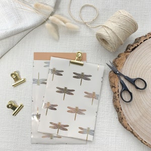 Geschenktüten Libelle mit Goldeffekt, Geschenktüten, Geschenkverpackung, Flatbag