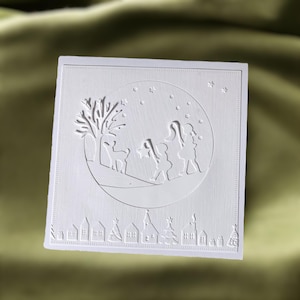 Weihnachtskarte handgemacht, Pop Up Karte, schlichte Weihnachtskarte, Weihnachtskarte unifarben, Grußkarte zu Weihnachten