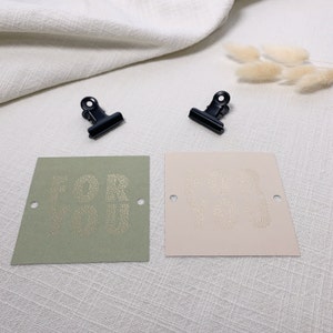 Geschenkanhänger Foryou 2-Set gold, quadratisch
