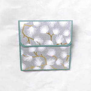 Gutscheinverpackung mit Magnetverschluss, Geldgeschenk, Verpackung für Geschenkkarten, handgemachte Geschenkbox, türkis mit Goldornamenten“