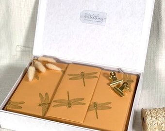 Seidenpapier Libelle orange 50x70 cm, Packseide, Geschenkpapier, Geschenkverpackung, Verpacken Bestellungen, Produkte verpacken