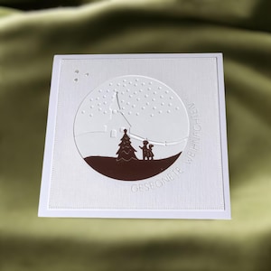 Weihnachtskarte handgemacht, Pop Up Karte, schlichte Weihnachtskarte, Weihnachtskarte unifarben, Grußkarte zu Weihnachten