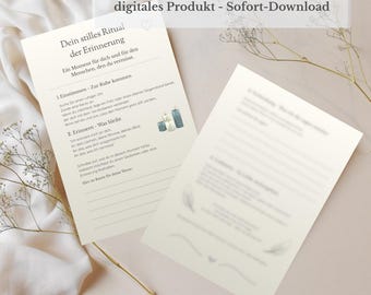 Printable Grief Prayer · Mindful Grief Ritual for Loss & Farewell · A Silent Ritual of Remembrance · Digital PDF