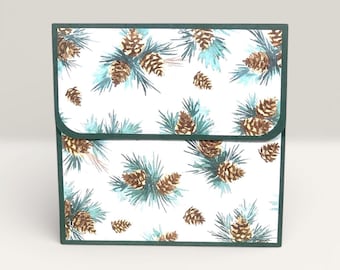 Gift card packaging with magnetic closure • Christmas packaging for gift cards & cash gifts • Handmade gift box • Fir tree