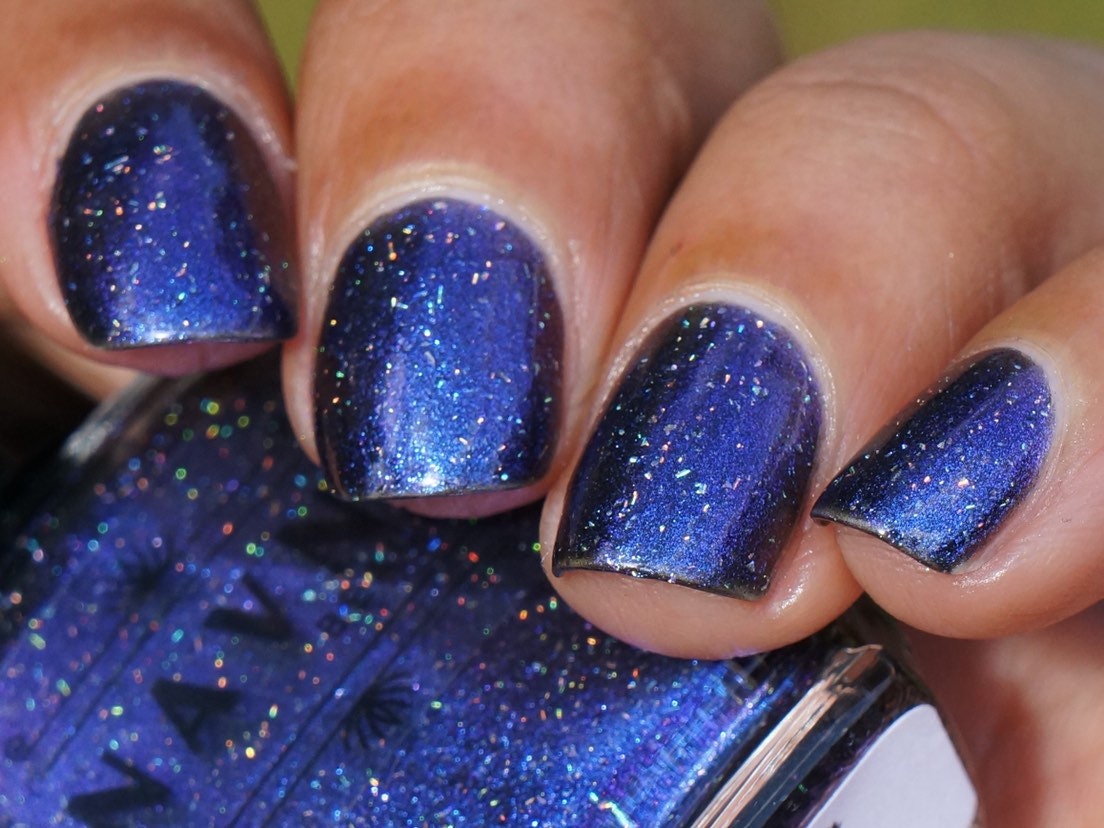 Night Shift Blue Purple Gold Multichrome Holographic Shreds - Etsy