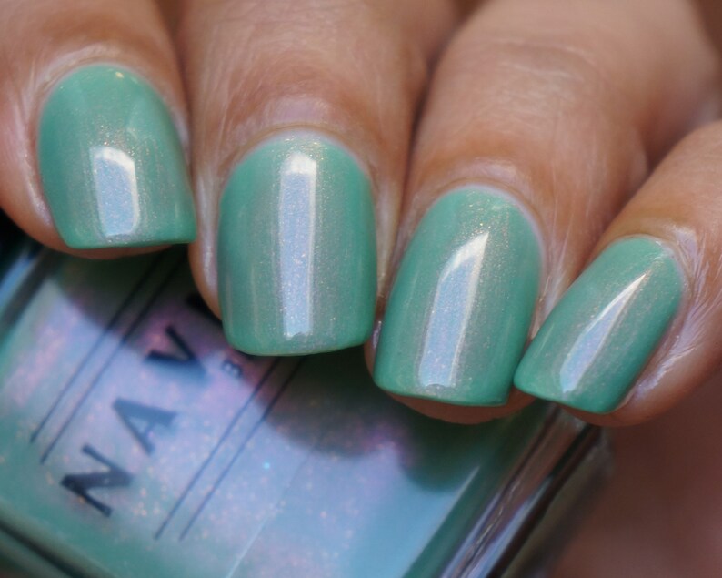 Mermaid Fin Seafoam Green Nail Polish With Duochrome Shimmer - Etsy