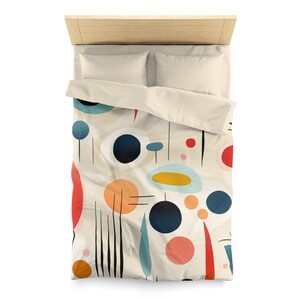 Boho Duvet Cover: Mid-Century Modern Geometric Bedding image 8