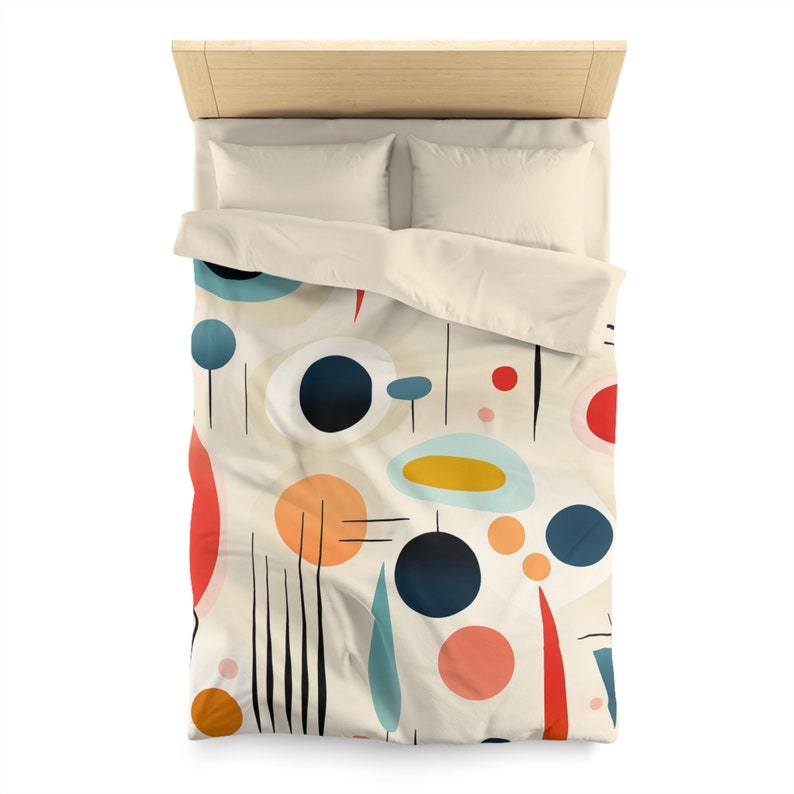 Boho Duvet Cover: Mid-Century Modern Geometric Bedding image 8