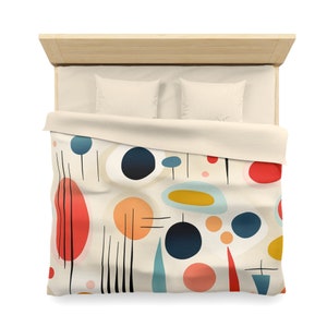 Boho Duvet Cover: Mid-Century Modern Geometric Bedding image 4