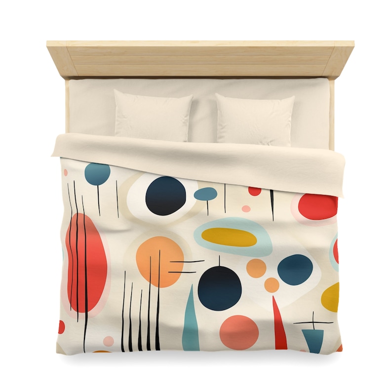 Boho Duvet Cover: Mid-Century Modern Geometric Bedding image 4