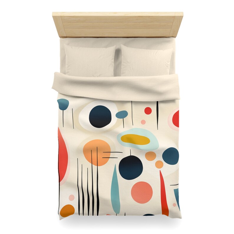 Boho Duvet Cover: Mid-Century Modern Geometric Bedding image 6