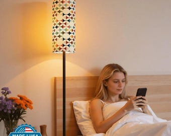 Mid Century Floor Lamp Retro Standing Light Contemporary Reading Lantern Scandinavian Lounge Housewarming Decor