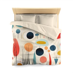 Boho Duvet Cover: Mid-Century Modern Geometric Bedding image 2