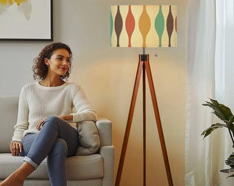 Retro Tripod Floor Lamp Mid Century Modern Lighting MCM Home Decor Housewarming Gift