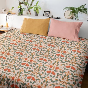 Floral Duvet Cover Art Nouveau William Morris Style Pattern Bedding Quilt Case For Queen Twin XL King Size Bed Linens Unique Gift New Home