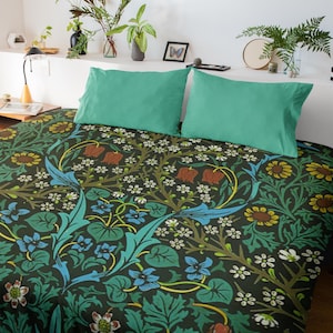 Cottagecore Duvet Cover William Morris Botanical Floral Art Nouveau Bedding Home Decor Artist Gift Plant Lover Birthday Mom New Home Bedroom