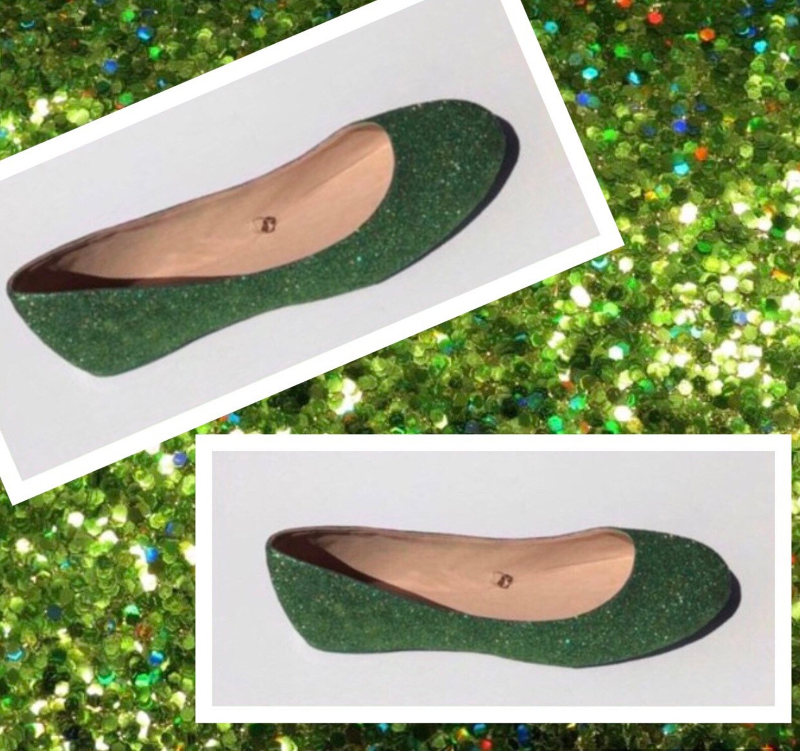emerald green flat shoes uk