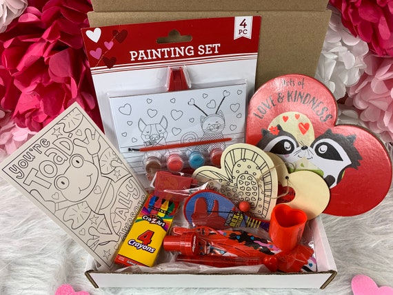 Valentine's Day Craft Kit, Valentine Activity Box, Valentine's Craft Box  for Toddlers, Holiday Craft Kits, Valentine Gift for Kids