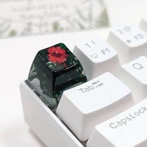 Floral Moss Resin Artisan Keycap: SA Escape Key