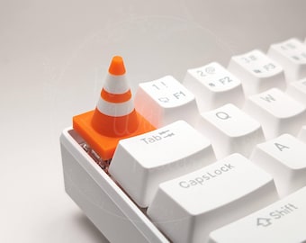 Mini Traffic Cone Keycap, 3D Printed, Playful, Keyboard Personalization, Budget-Friendly, Escape Key, MX-Style Compatible