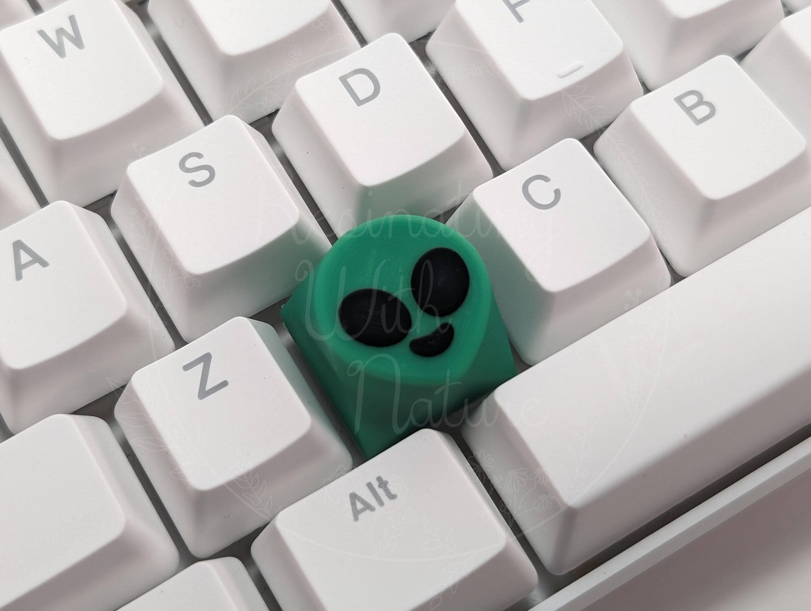 Green Alien Emoji Keycap: 3D Printed Keyboard Accessory - Etsy