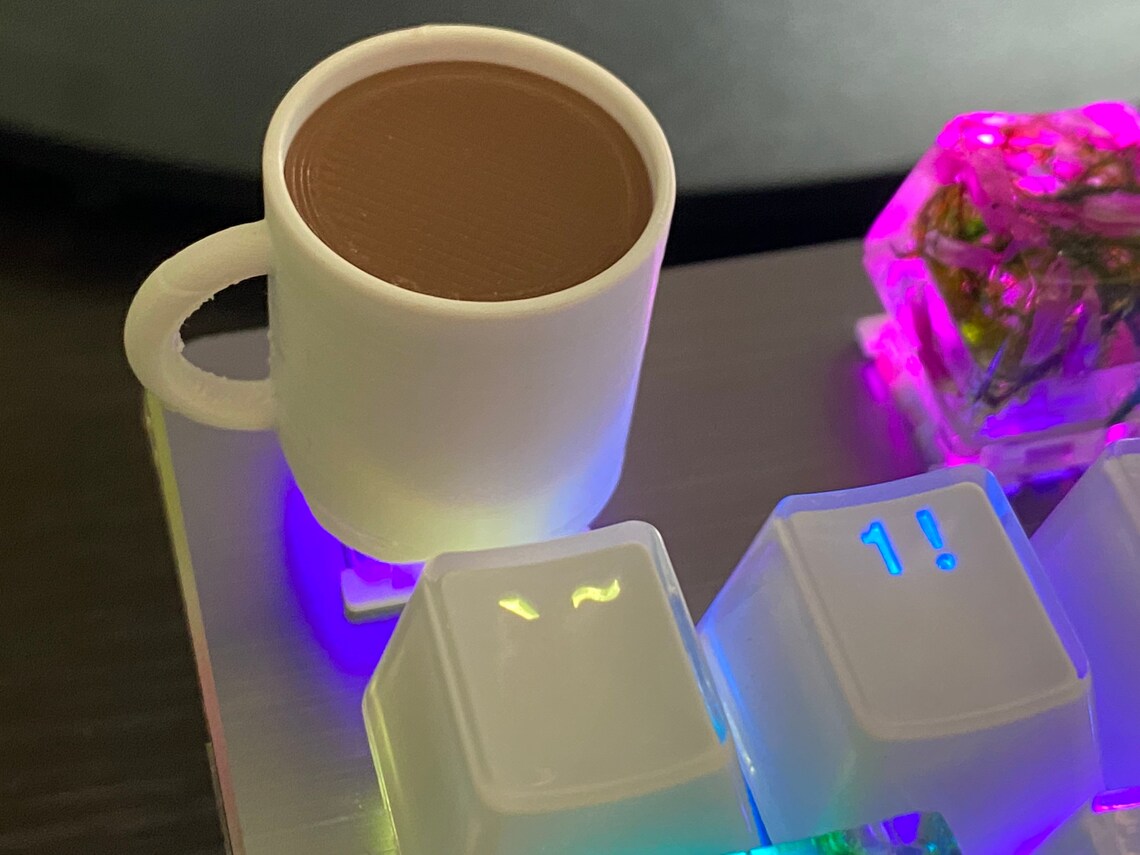 Coffee Keycap Coffee Escape Keycap Latte Keycap Etsy