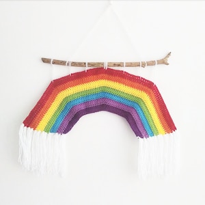 Boho Rainbow Wall Hanging PDF Crochet Pattern