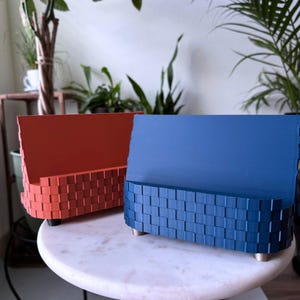 Unique tablet holder - iPad stand - Tablet stand for large tablet - Cool modern design - office organization - desk accessory image 10